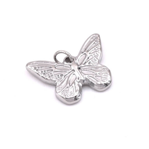 Achat Pendentif papillon en acier inoxydable 12x16mm - Trou: 2mm (1)