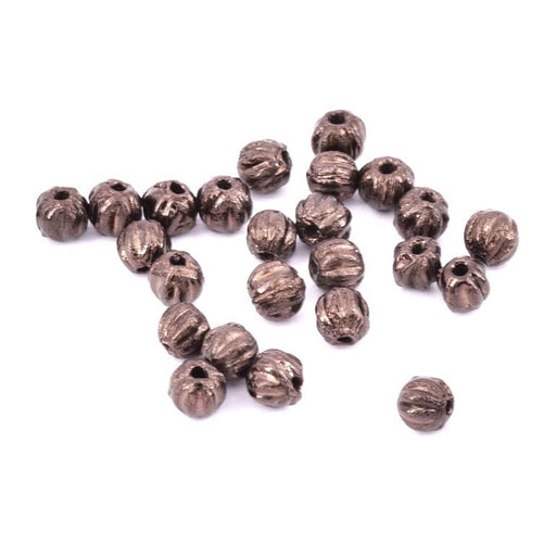 Kaufen Sie Perlen in der Schweiz Tschechische runde Perlen Melone Dark Bronze 3mm (30)