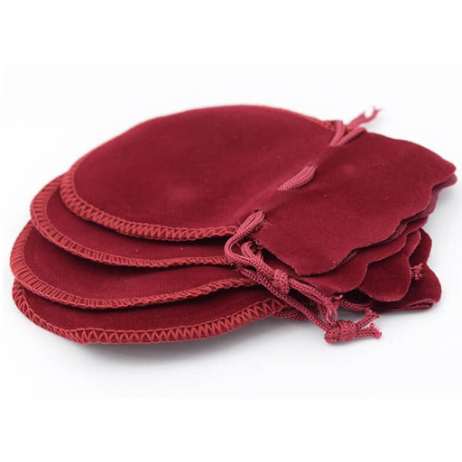 Achat Pochette forme bourse polyester bordeaux 12x8mm (4)