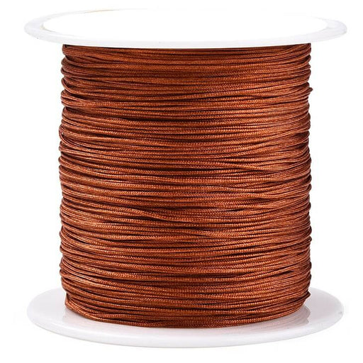 Cordon nylon tressé 0.4mm marron sienne (5m)