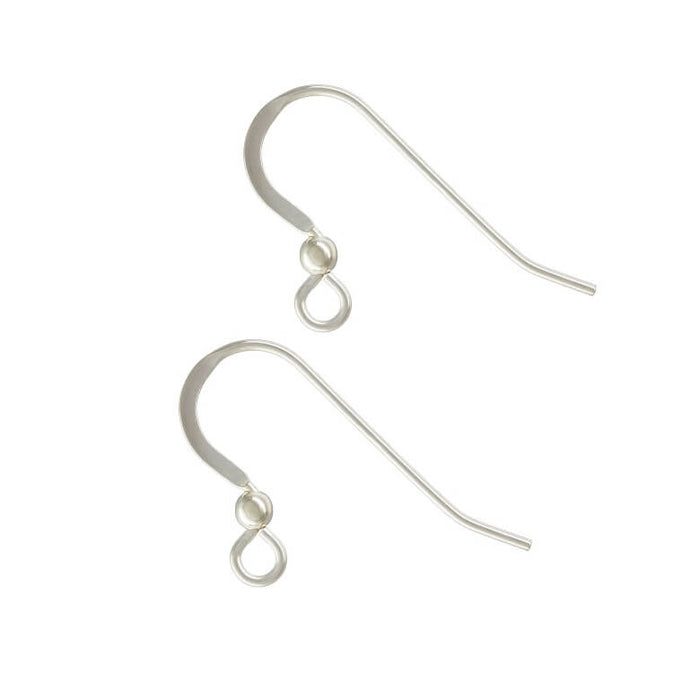 Boucles d'oreilles crochet perle boule argent 925 14mm (2)