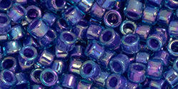 Kaufen Sie Perlen in der Schweiz cc1843 - AIKO Toho Beads 11/0 tube Lavender-Lined Aqua Rainbow (2g)