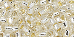 Kaufen Sie Perlen in der Schweiz ccPF21 - AIKO Toho Beads 11/0 tube PermaFinish-Siver-Lined Crystal (2g)