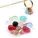 Perle pendentif goutte en verre mix 6x4.5mm - trou: 0.8mm (10)