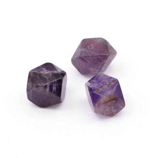 Natürliche Amethyst-Polygonperlen 8-10x10mm - Loch: 1mm (3)