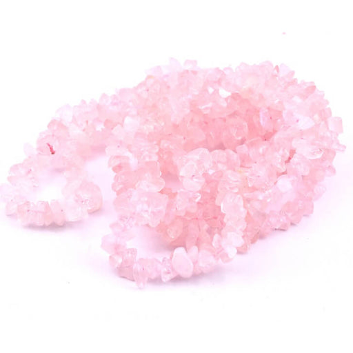 Achat Perle chips quartz rose 5-10mm - Trou: 0.5mm (1 fil-84cm)