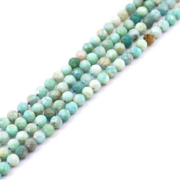 Perle rondelles à facettes en amazonite 4.5mm (1 Fil: 37cm)