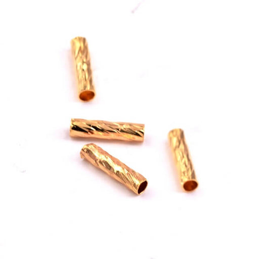 Kaufen Sie Perlen in der Schweiz Rohrperlen Zylinder Goldene Qualität 8.5x2mm - Loch: 1mm (10)