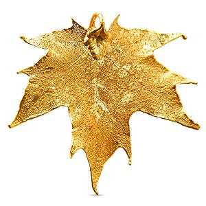 Feuille dorée - Bijoux naturels - Feuille de bouleau pendentif or