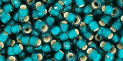 cc27bdf - Toho rocailles perlen 8/0 silver lined frosted teal (10g)