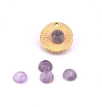 Kaufen Sie Perlen in der Schweiz Runder cabochon ametyst 6mm (2)